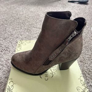 Charles Albert side zip booties.